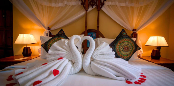 tavęs laukia poilsis Zanzibaras įsikūrusiame SUNNY PALMS BEACH BUNGALOWS