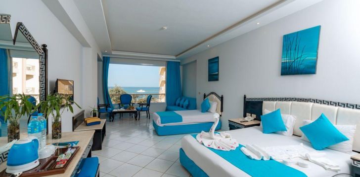 nepraleisk progos pailsėti už gerą kainą - viešbutyje KING TUT AQUA PARK BEACH RESORT HURGHADA