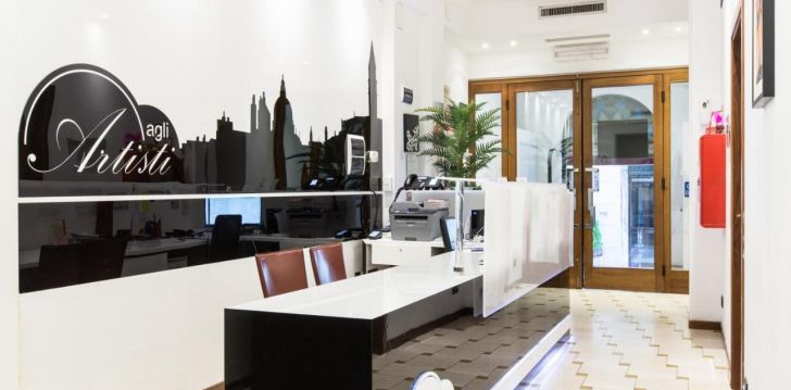 HOTEL AGLI ARTISTI - klientų vertinamas, kaip geras kainos ir kokybės santykis. 
